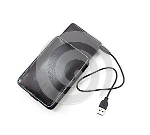 Black external hard disk