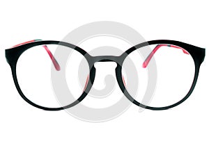 Black Eye Glasses Isolated on White background