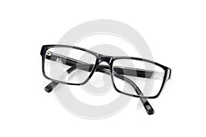 Black Eye Glasses look a bit nerd style Isolated on White