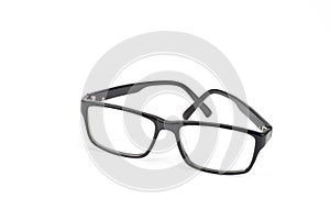 Black Eye Glasses look a bit nerd style Isolated on White