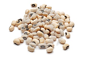 Black eyed beans, cowpeas isolated on white