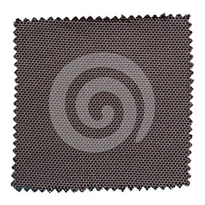 Black fabric swatch samples isolated on white