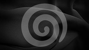 Black fabric texture background with copy space