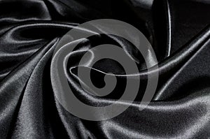 Black Fabric Texture Background