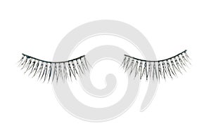 Black fake eyelash isolated