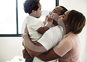 Black family enjoy precious time together happiness photo