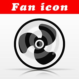 Black fan vector icon design