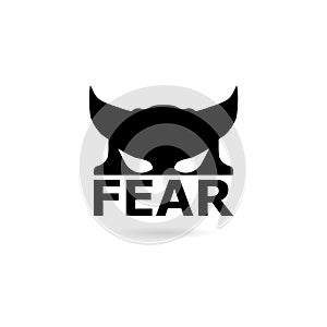 Black Fear icon, Fear icon or logo