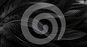 Black Feather Texture Background