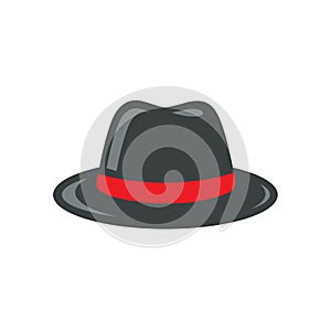 Black Fedora Hat Illustration