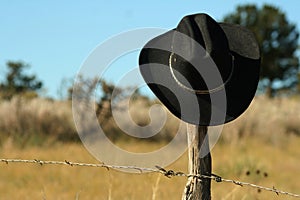 Black Felt Cowboy Hat