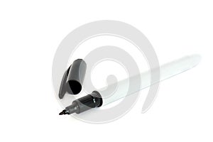 Black felt-tip pen isolated on white