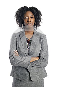Black Female Businesswoman Looking Confident