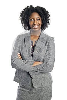 Black Female Businesswoman Looking Confident