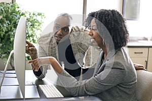 Black Female Businesswomen Coworkers or Job Training