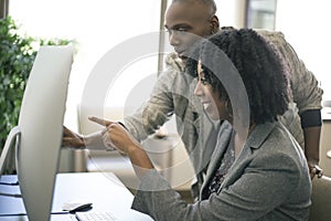 Black Female Businesswomen Coworkers or Job Training