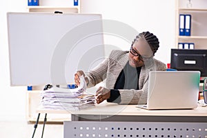 The black female employee unhappy with excessive work
