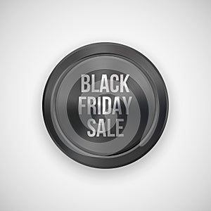 Black Fiday Sale Metal Circle Badge Template