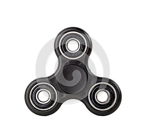 Black Fidget Spinner on white background