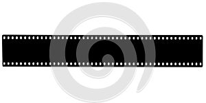 Black film strip icon in isolate on a white background.