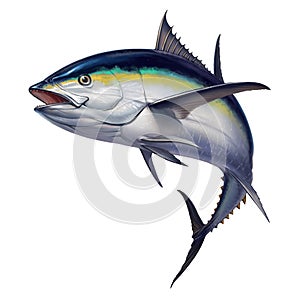 Čierny plutva tuniak 