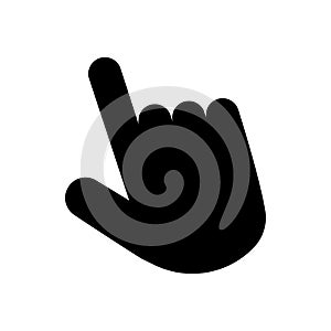 Black finger cursor. Computer mouse. Arrow pointer, mouse cursor. Vector illustration. E