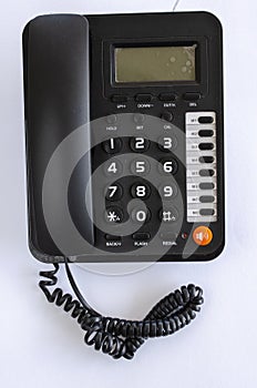 Black Fixed Line Telephone