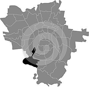 Locator map of the BÃâLLBERG WÃâRMLITZ DISTRICT, HALLE SAALE photo
