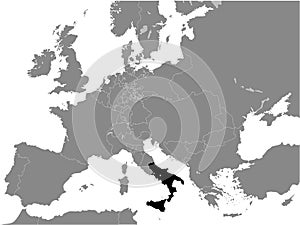 Map of Kingdom of the Two Sicilies year 1839 photo