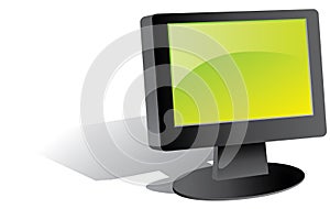 Black Flat panel monitor