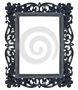 Black Floral Ornate Frame