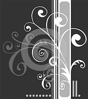 Black floral pattern