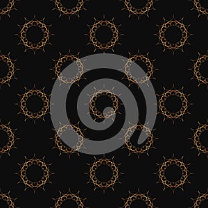 Black floral vector seamless in the editable background with silver and gold, Luxurious, Wallpaper, Luxury geometric