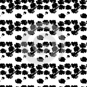 Black flowers on a white background. Vector seamless pattern abstraction grunge. Background illustration, decorative design for