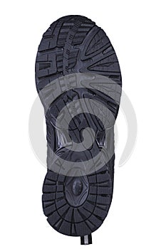 Black fluted shoe sole