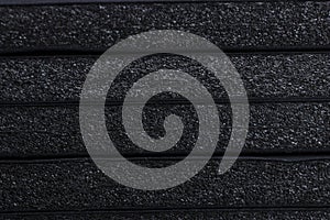 black foam board for creative work and creation of various objects, side view