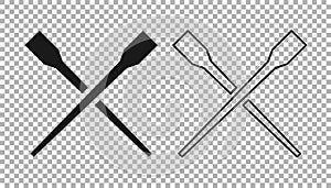 Black Food chopsticks icon isolated on transparent background. Wooden Korean sticks for Asian dishes. Oriental utensils