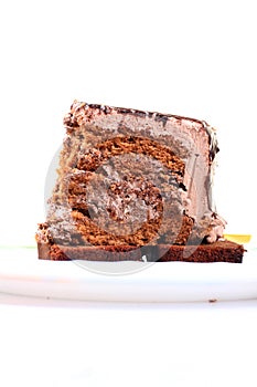 Black forest cake slice vertical cut