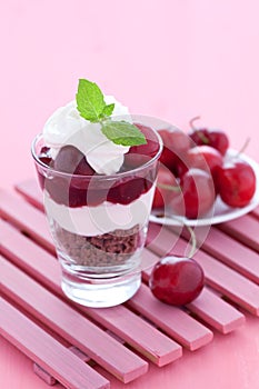 Black forest cherry dessert