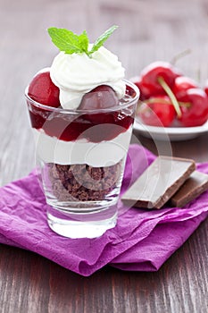 Black forest cherry dessert