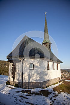 Black Forest, Germany. Church in Furtwangen city