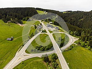 Black Forest, Germany. Forest, Plants and trees, aerial photo