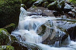 Black Forest, Germany. waterfall and rocks