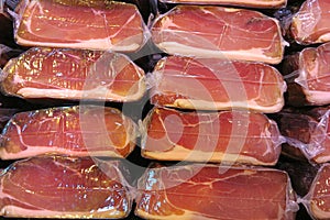 Black Forest ham for sale, Germany