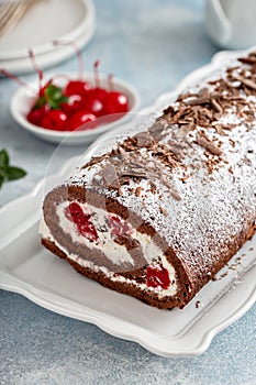 Black forest swiss roll