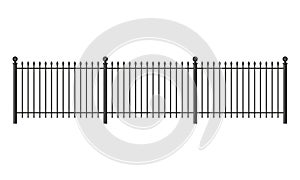 Black forged lattice fence