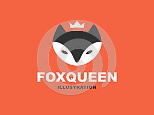 Black Fox logo - vector illustration, emblem