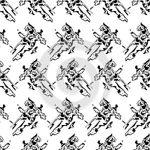Black fragments on a white background. Vector seamless pattern abstraction grunge. Background illustration, decorative design for