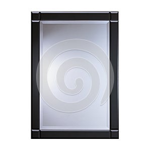 Black frame glass mirror