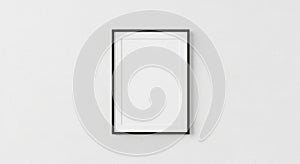 A black-framed picture hangs on a